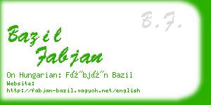 bazil fabjan business card